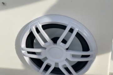 a close up of a speaker